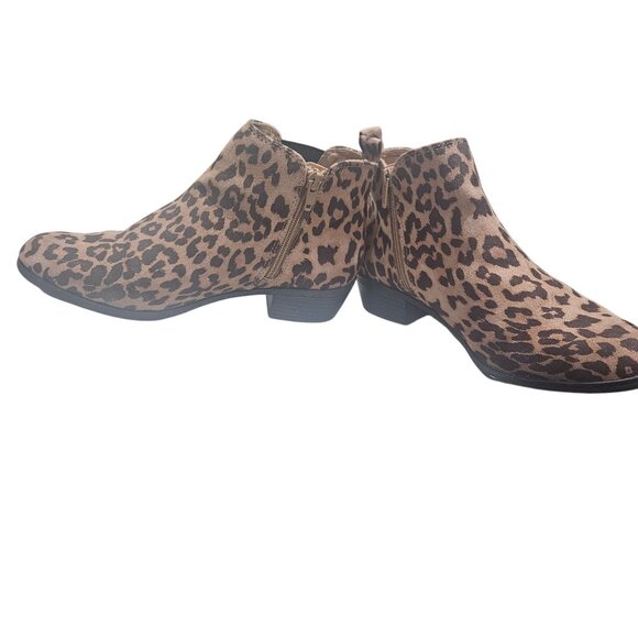 Leopard Print Ankle Boots For Women Size 8 M - Picture 6 of 9